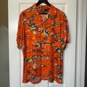 Polo Ralph Lauren Hawaiian Button Up Shirt Classic Fit Large